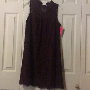 Deep purple shift dress